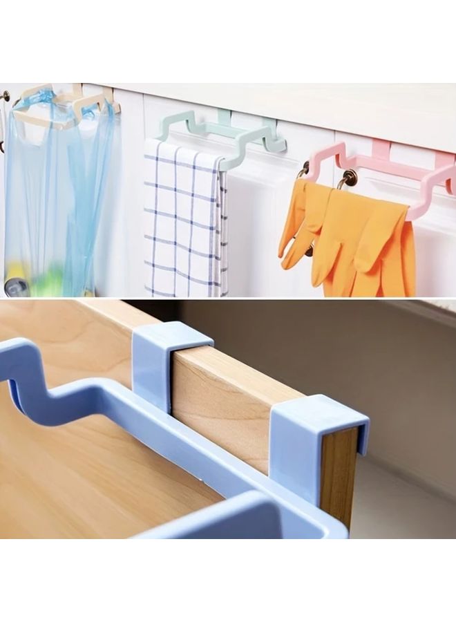 Green Easy Install Hangable Kitchen Cabinet Door Trash Rack Space Saving Garbage Bag Holder - Image 5